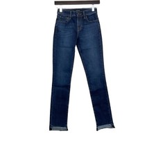 J Brand Mid Rise Skinny Jeans Mesmeric Wash Released Step Hem Size 24