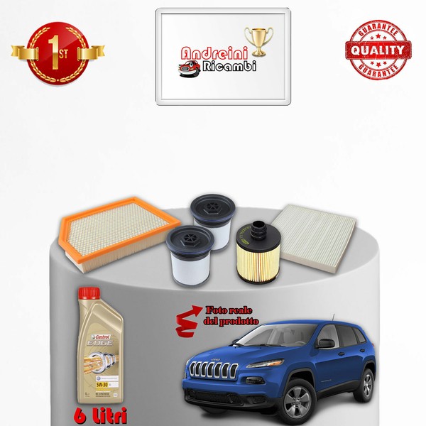 Wartungsset 4 Filter Und ÖL Jeep Cherokee V 2.2 CRD 143KW 194PS Ab 2018-image