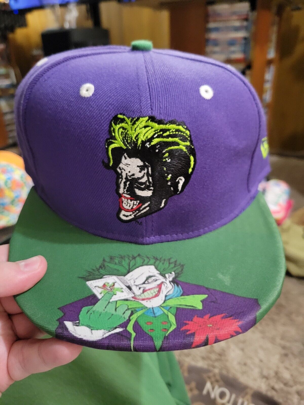 Joker New Era 7 1/4 Green Purple Batman DC Comic - image 1