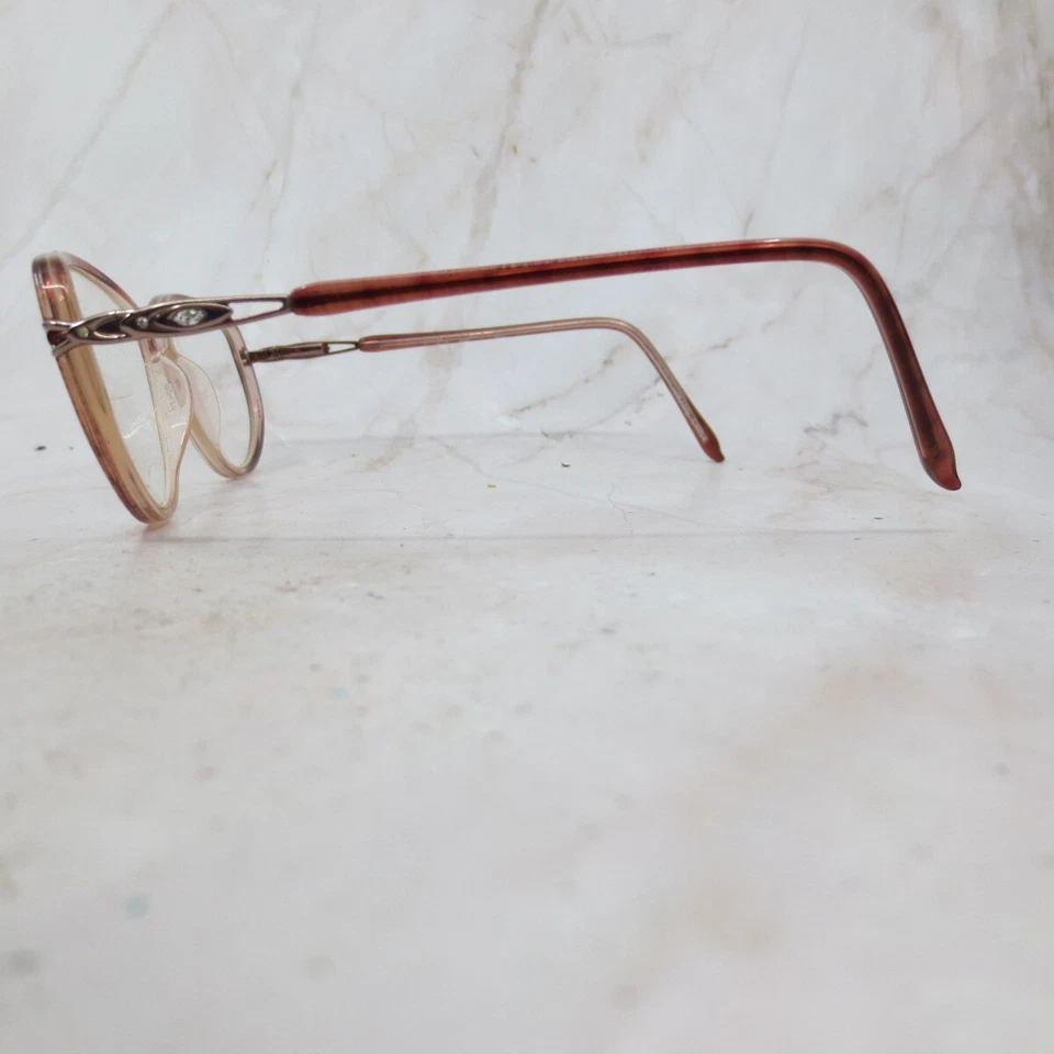 Marco de gafas indie para mujer color rosa polvoriento borde completo de plástico de gran tamaño 53-14-135 Foto 3 de 4