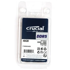 Factory Sealed Crucial DDR5 5600MHz 48GB SO-DIMM RAM PC5-44800 Laptop Memory
