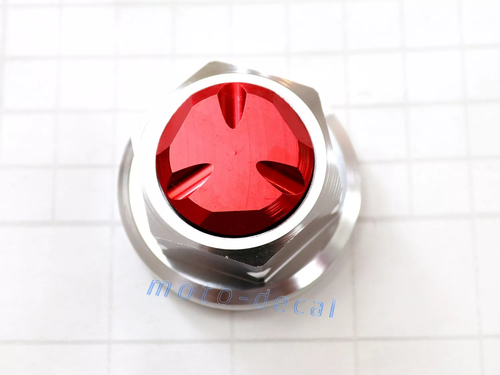 CNC HEX Steering Stem Nut Cap for MSX125 GROM 2018-2023 Red - Picture 2 of 4