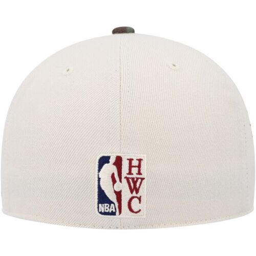 Milwaukee Bucks Hat Off-White Camo HWC 40th Mitchell & Ness Fitted Size 7 3/4 - Picture 4 of 5