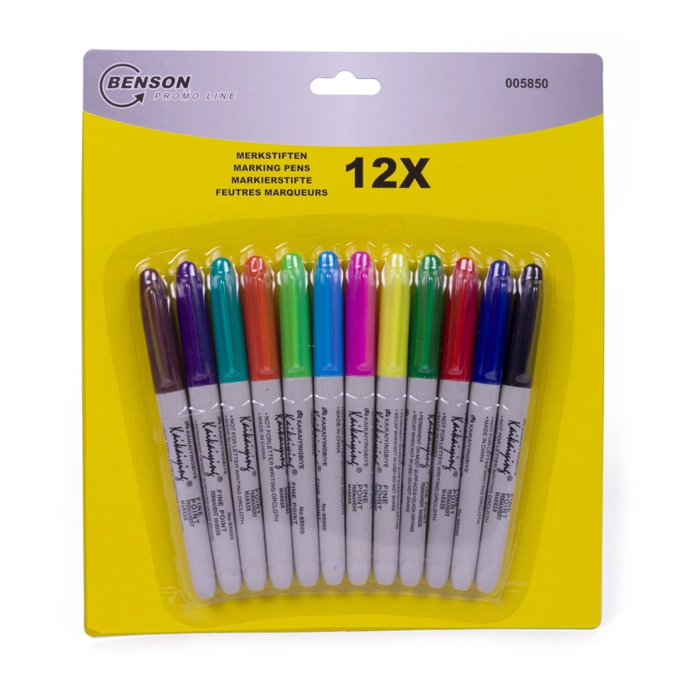 Marker Stift Permanentmarker Filzstifte Farbstifte Stifte wasserfest 12 Farben - Bild 3 von 3