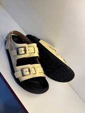 Birkenstock Cannes Sandals Shoes Butter Natural Leather Buckle - Size L8/M6/EU39