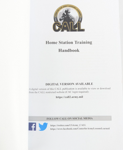 Home Station Training Handbook Army Leadership Team Management Officer  - Picture 3 of 6