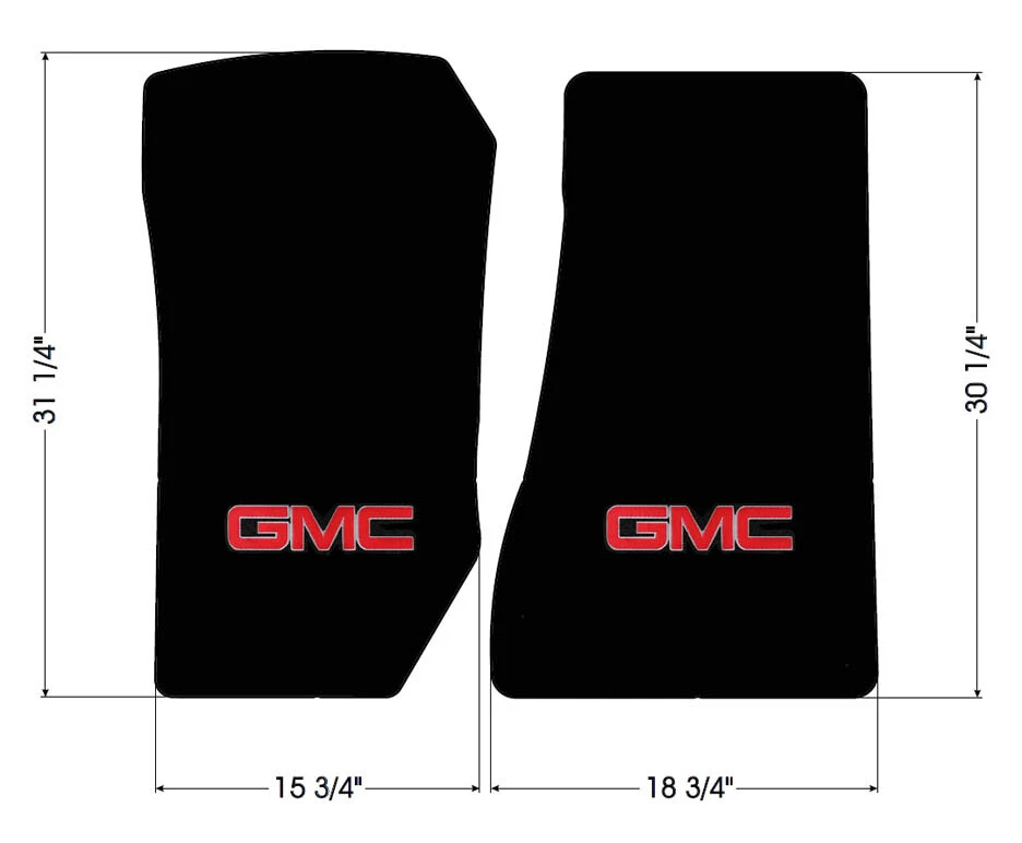 ¡NUEVO! Alfombrillas negras GMC S15 1982-2004 Sonoma Pick Logo Foto 3 de 4