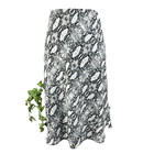 Socialite Skirt size Medium Black White Faux Snake Bias Sheer Knee A Line Modese — photo 1
