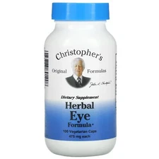 Dr Christopher's Herbal Eye Formula 100 Capsules Natural Eye Support Supplement