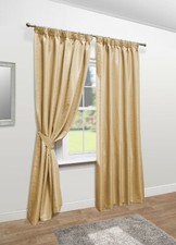 Mayfair Luxury Faux Silk Pencil Pleat Tape Top Fully Lined Curtains - Tape Top