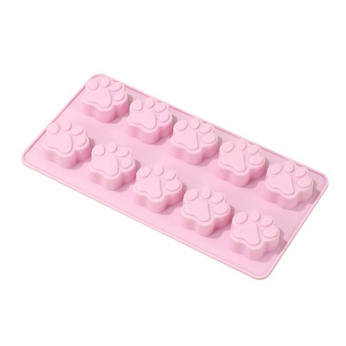 1Pc 10Hole Food Grade Silicone Paw Print Mold Reusable Dog Cat Paw Baking Mold - Picture 8 of 15