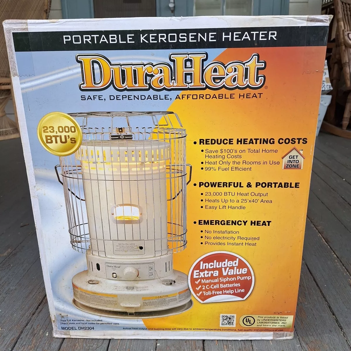 DuraHeat DH2304S Indoor Kerosene Heater 23800 BTU NEW SEALED
