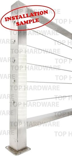Tensor de perno roscado de barandilla de cable y terminal de cabeza de cúpula para cable de 1/8" - Imagen 5 de 30