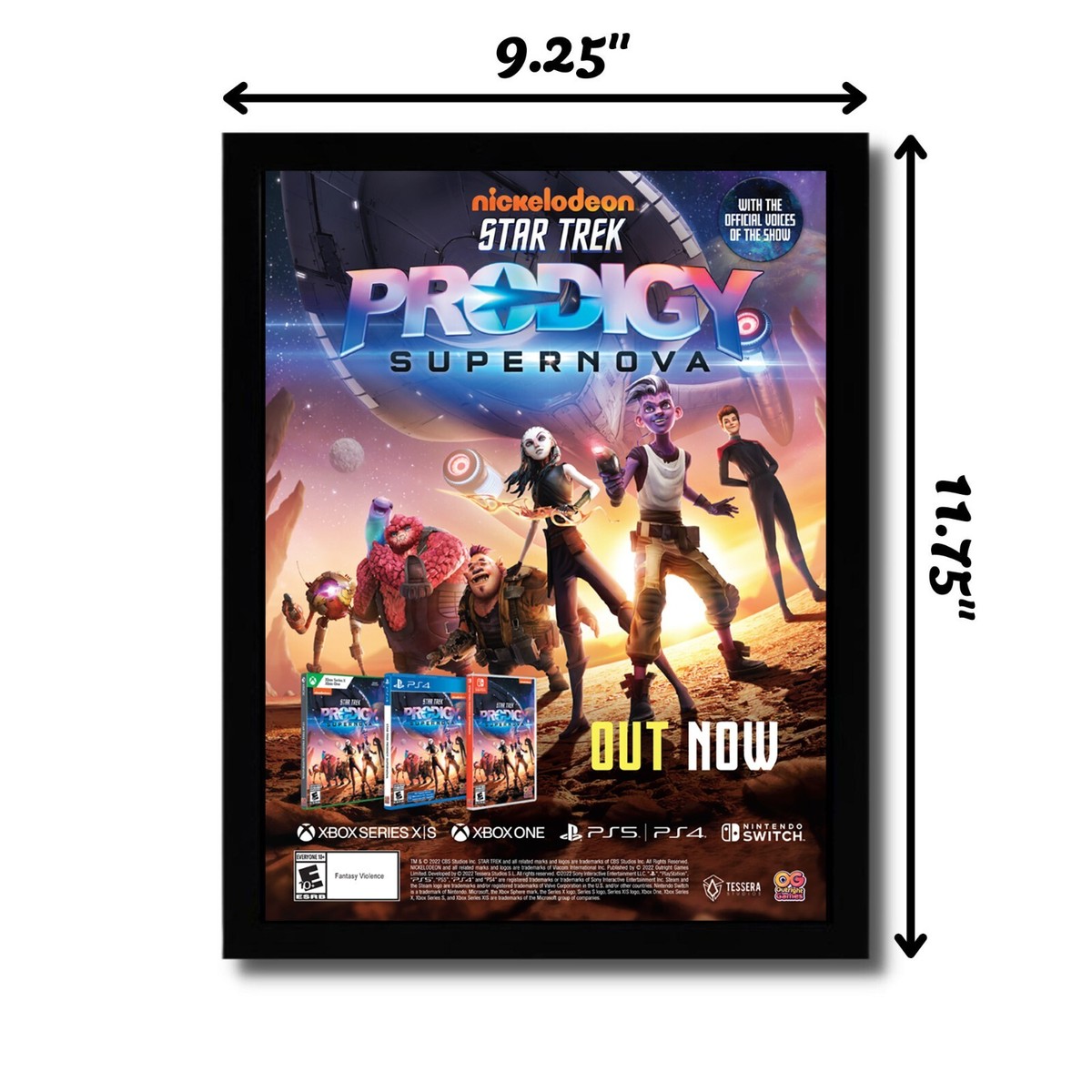 2022 Star Trek Prodigy Supernova Framed Print Ad/Poster PS4 PS5