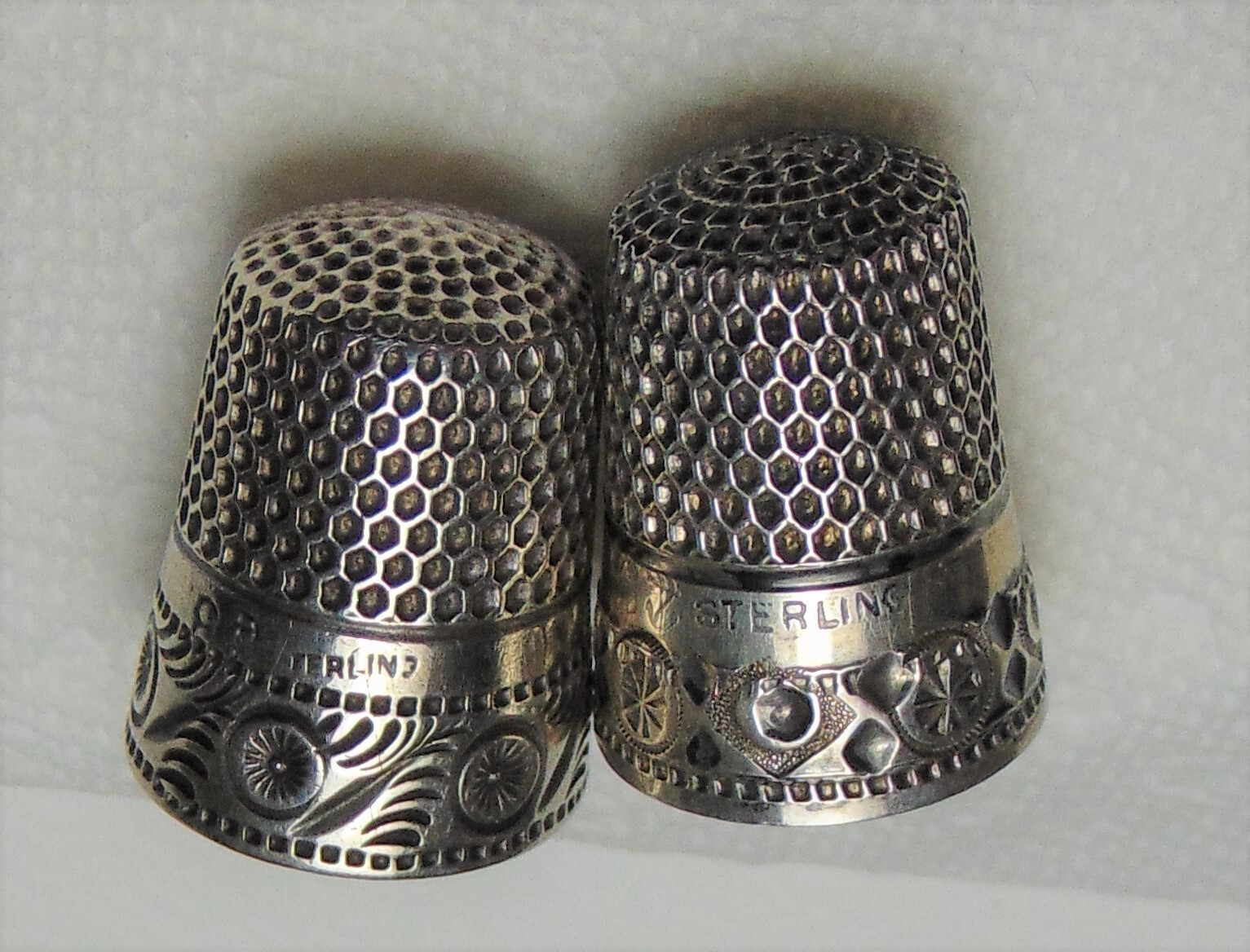 Lot of 2 Vintage Stern Brothers Sterling Silver Thimbles eBay
