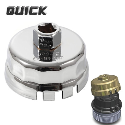 64mm 14 Flute Oil Filter Wrench Cup Socket Remover Tool for Lexus Toyota 1.8L