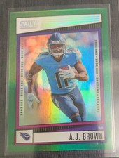 AJ BROWN • 2022 SCORE FOOTBALL • GREEN PARALLEL END ZONE • # 1/6 • TITANS