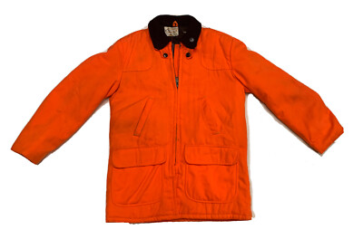 Vintage Sears Ted Williams Mens Insulated Hunting Jacket Orange