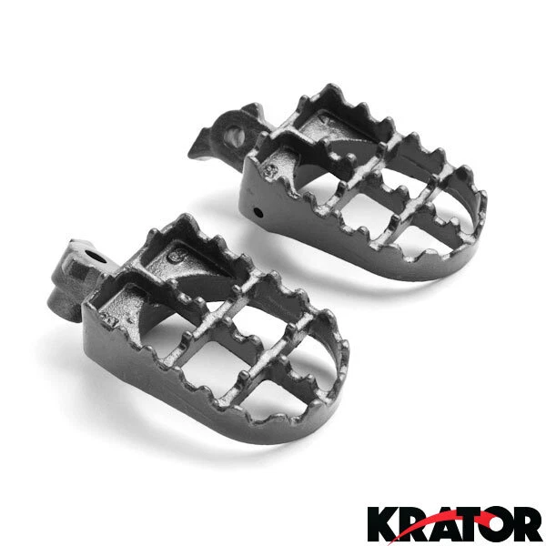 Clavijas de pie grises Motocross MX para Honda/Kawasaki - CRF50F CRF100F XR70R KLR650 Foto 2 de 4
