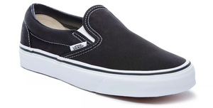 vans slip ons womens black