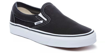 vans classic slip on womens black