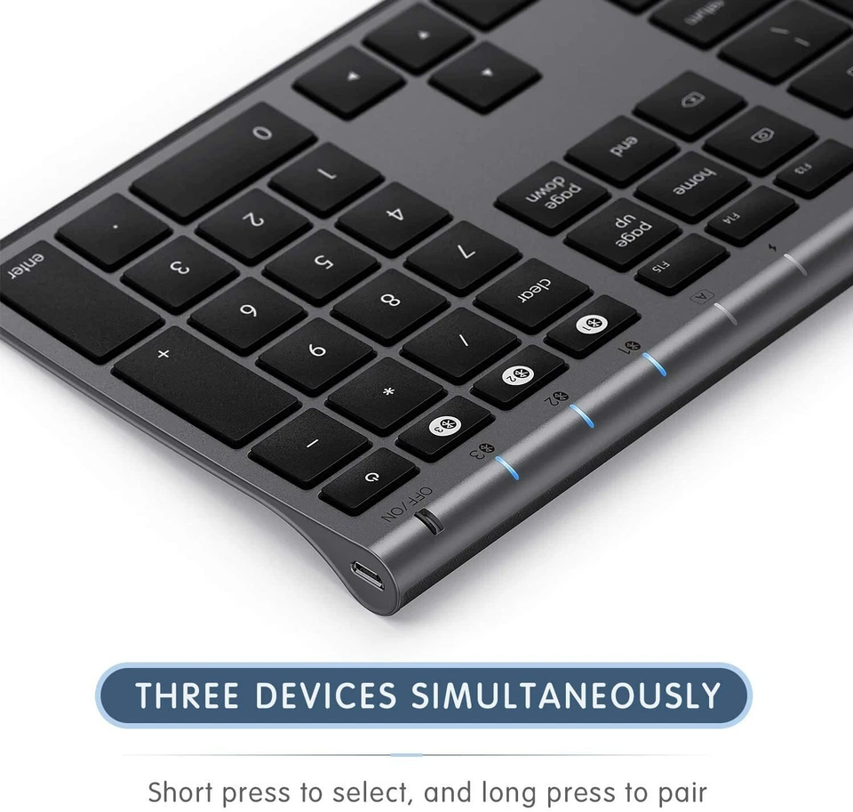 Multi-device keyboard for Mac OS/iOS/iPad OS - Jelly Comb Bluetooth keyboard  - Image 3 of 4