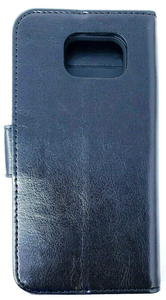 Xqisit Funda Cartera Negra Eman para Samsung Galaxy S6 Cubierta Protectora Puerta Trasera Foto 3 de 4