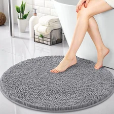 30-inch Round Bathroom Rugs Extra Soft and Absorbent Chenille Quick Dry Machine