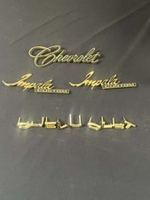 1971 Chevy Impala Custom 4pc Gold Emblem Set New Headerquartertrunk
