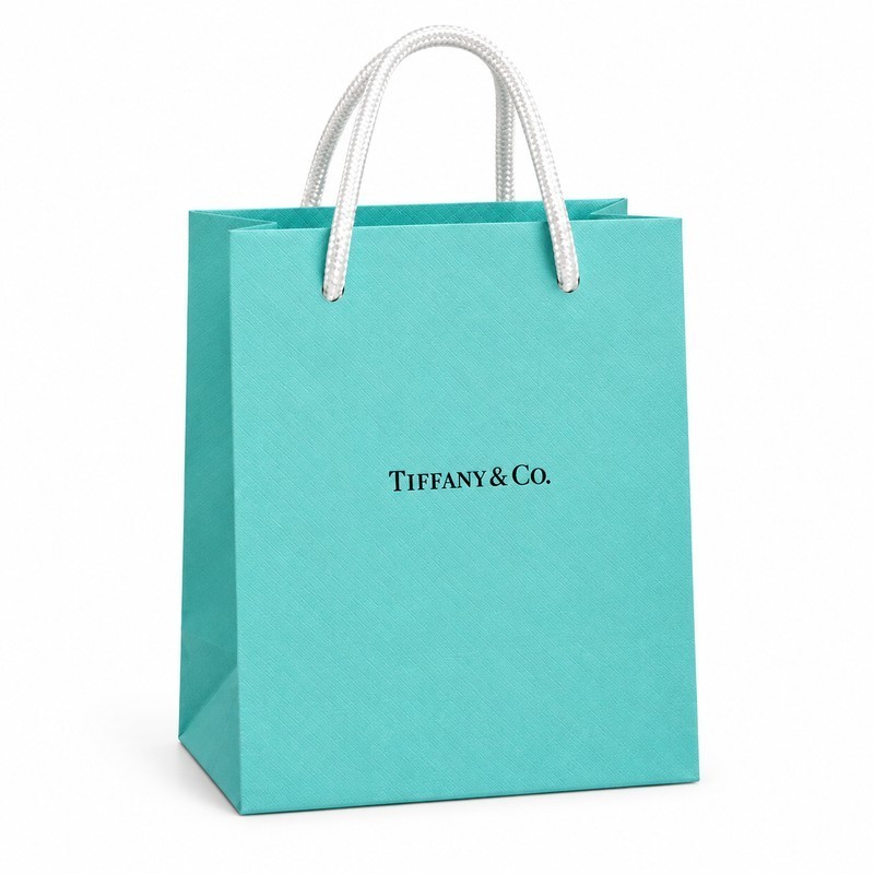 Authentic Blue Gift Shopping Bag | Retail Jewelry Packaging (No Jewelry)