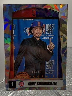 Cade Cunningham Rookie #d /10 Gold 2021-22 Panini Photogenic First Night SSP