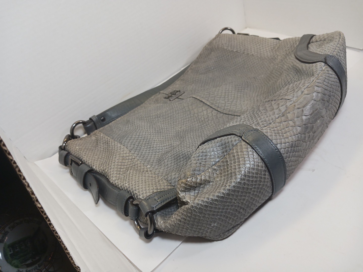 Coach 11689 Python Embossed Leather Shoulder Bag … - image 6