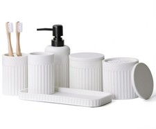 Bathroom Accessory Set - 6 Pieces Bathroom Accessories Set Complete with Soap...