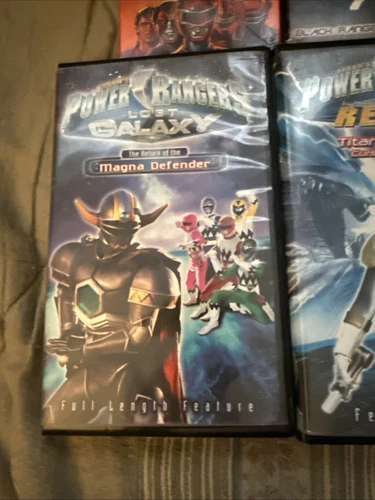 Lot Of 6 Power Rangers VHS Slip Clamshell Galaxy Black White Magna Titanium - Picture 5 of 20