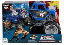 WWE Action Figure & Vehicle Playset, Wrekkin Slam Crusher Monster Truck with 8 B