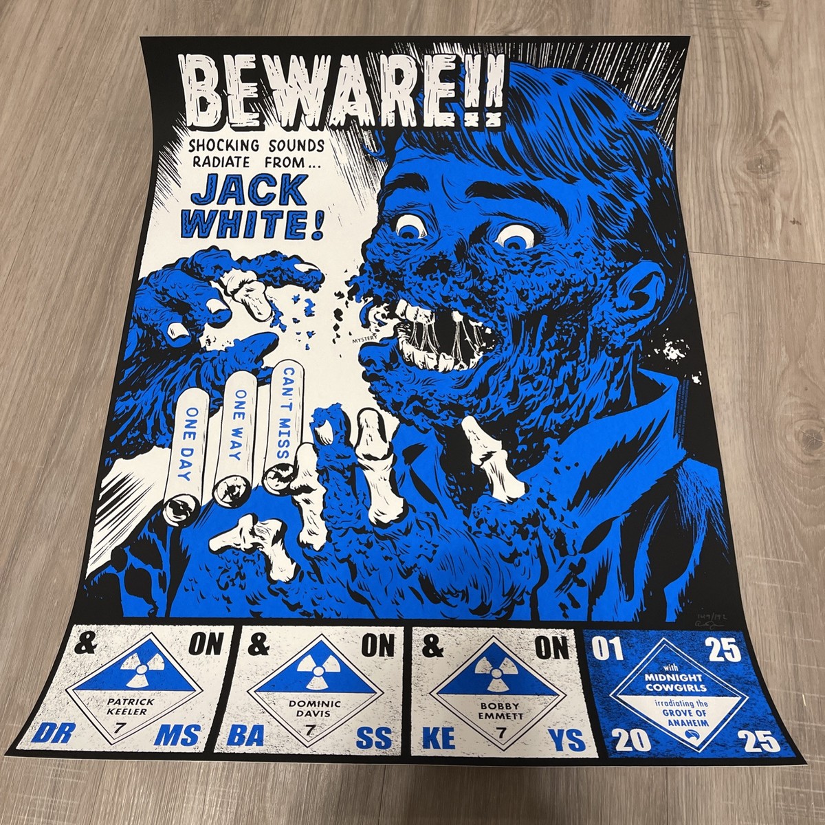 Jack White No Name Tour Grove Of Anaheim CA Poster Numbered Black