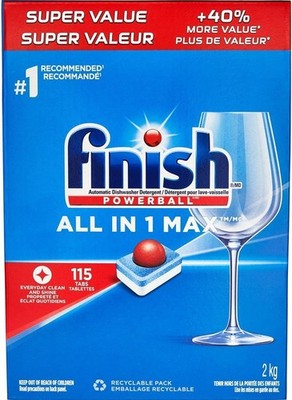 Finish - All in 1 MAX - Dishwasher Detergent - Powerball - Dishwashing Tablets P