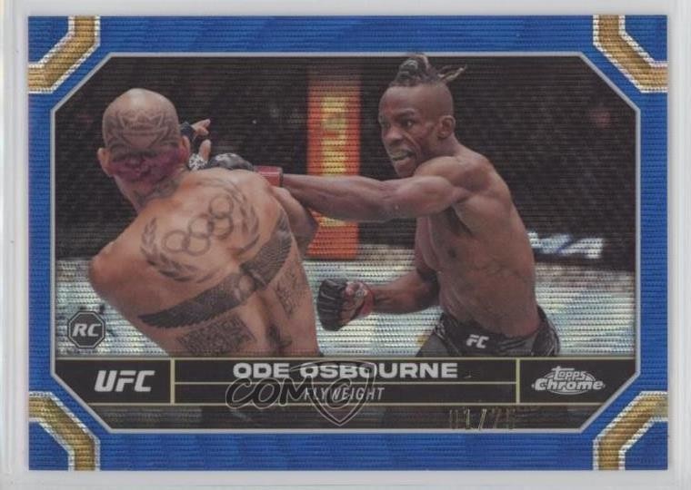 2024 Topps Chrome UFC Blue Wave Refractor 1/75 Ode Osbourne #133 Rookie RC 1dl2