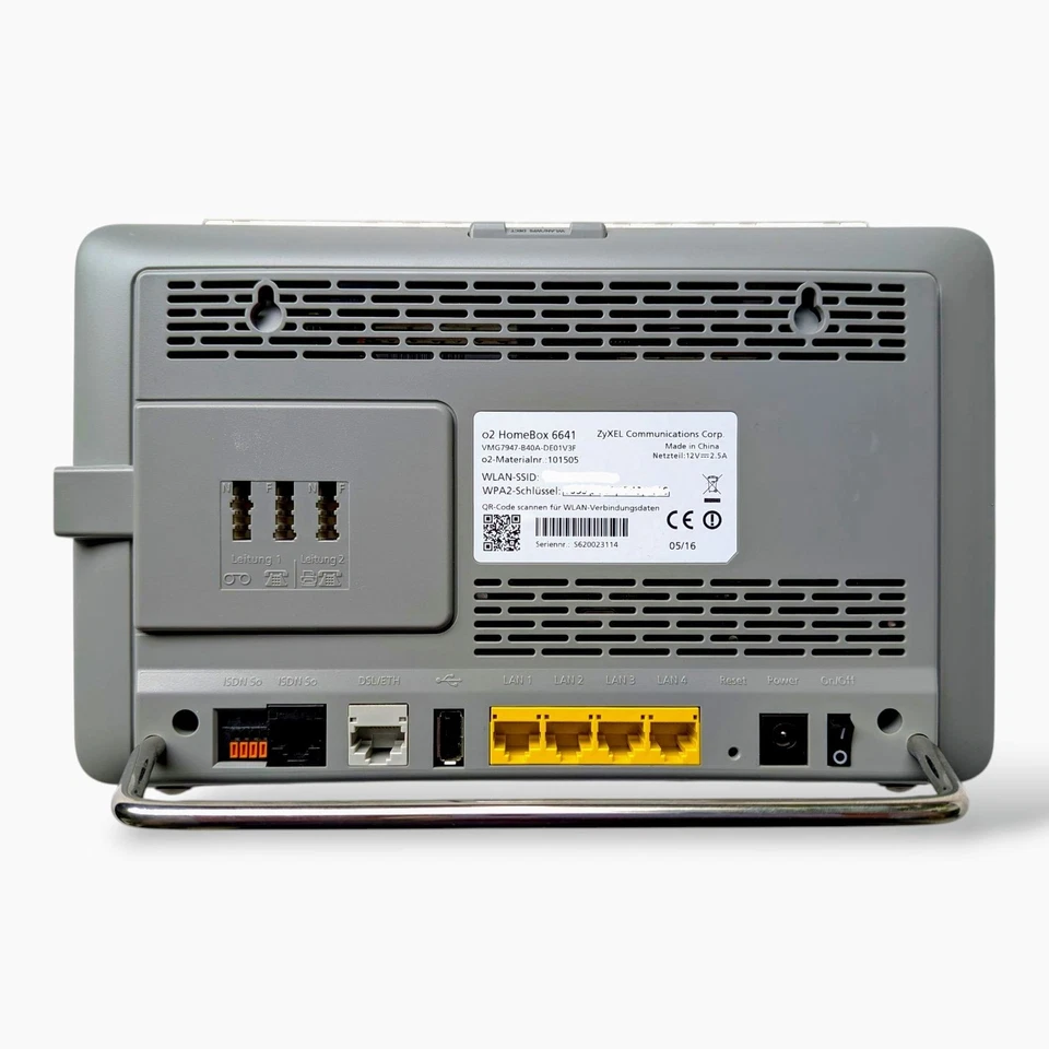 o2 HomeBox 2 WLAN Router | Modell 6641  | Hersteller: ZYXEL  - Bild 2 von 4
