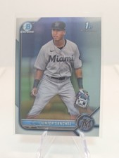 2022 Bowman Chrome Junior Sanchez 1st Bowman Rookie Card RC #BCP-111 Marlins