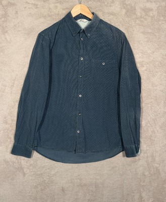 NN. 07 No Nationality Shirt Blue Size Medium Corduroy