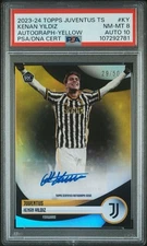 2023-24 Topps Juventus #KY Kenan Yildiz Autograph - Yellow /50 RC PSA 8 Auto 10