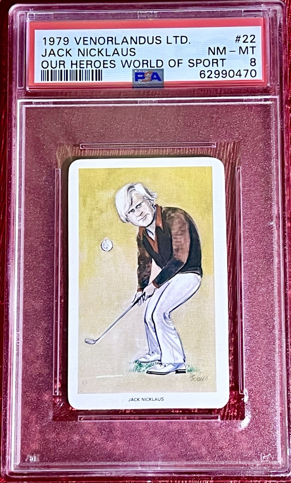 1979 JACK NICKLAUS GOLFER Golf HOFer OUR HEROES WORLD OF SPORT PSA 9 Mint card view 4