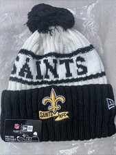 New Orleans Saints Hat Team Cuffed Fleece Lined Knit Beanie Removable Pom NFL