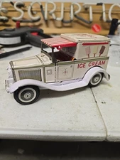 Vintage Bandai Tin Friction Ice Cream Truck