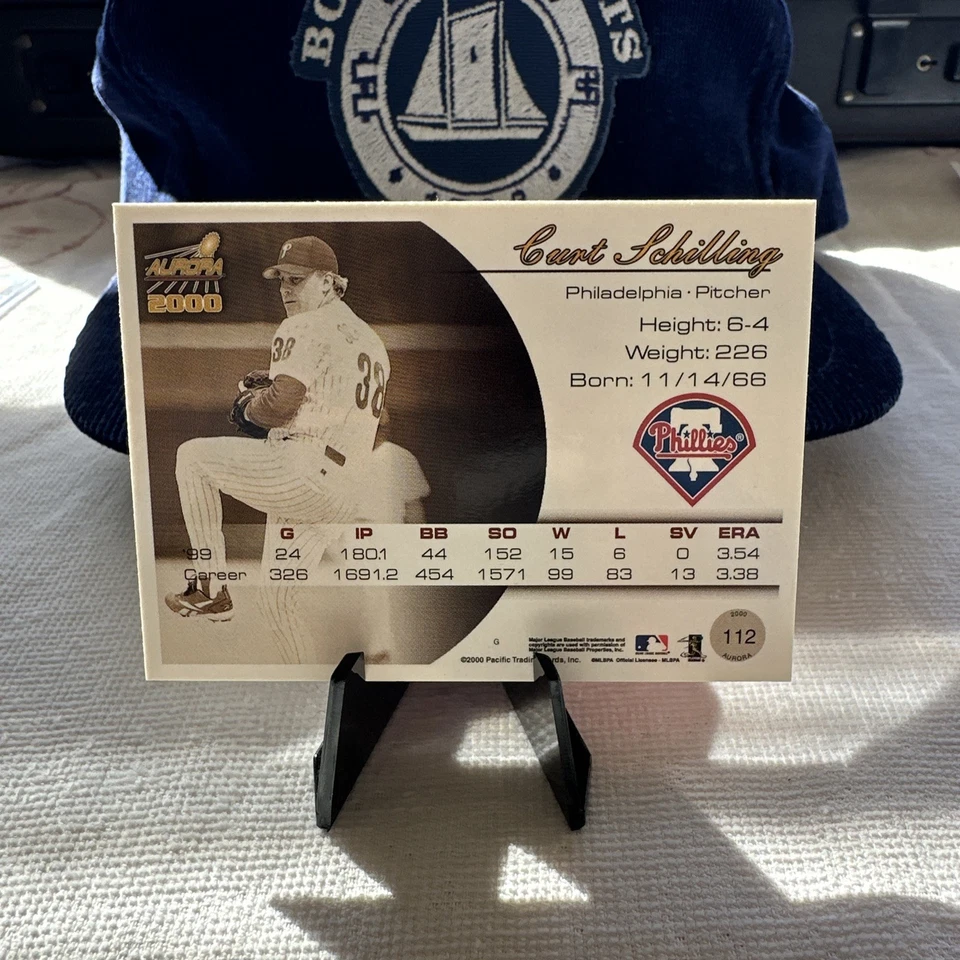 2000 Pacific Aurora Pinstripes Curt Schilling #112 - Image 2 of 2