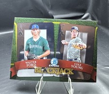 2022 Bowman Blackjack Walter Ford Cole Young #BJ-7 Seattle Mariners