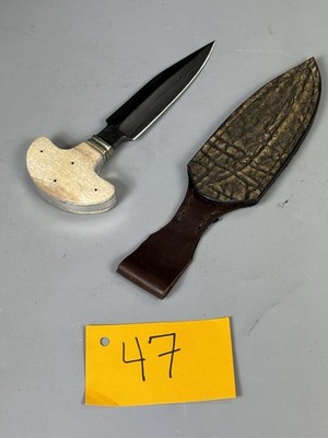 Custom Damascus Dagger Custom Sheath and Handle O47