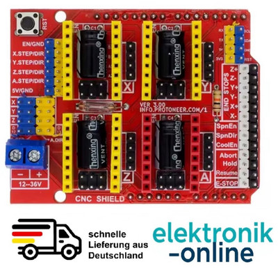 CNC Shield V3 Board für Arduino UNO R3 A4988 DRV8825 3D Drucker Schrittmotor