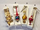 Vintage glass christmas tree topper ornament Xmas Decoration Tree Peak Germany